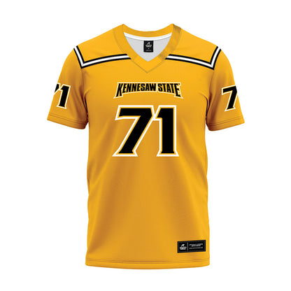Kennesaw - NCAA Football : ZaMario Woodgett - Gold Premium Football Jersey-0