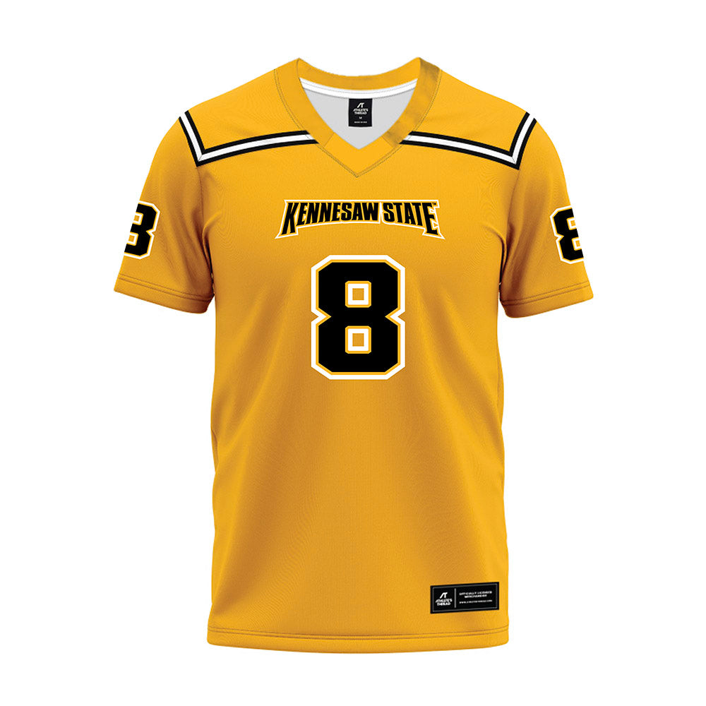 Kennesaw - NCAA Football : Tykeem Wallace - Gold Premium Football Jersey-0