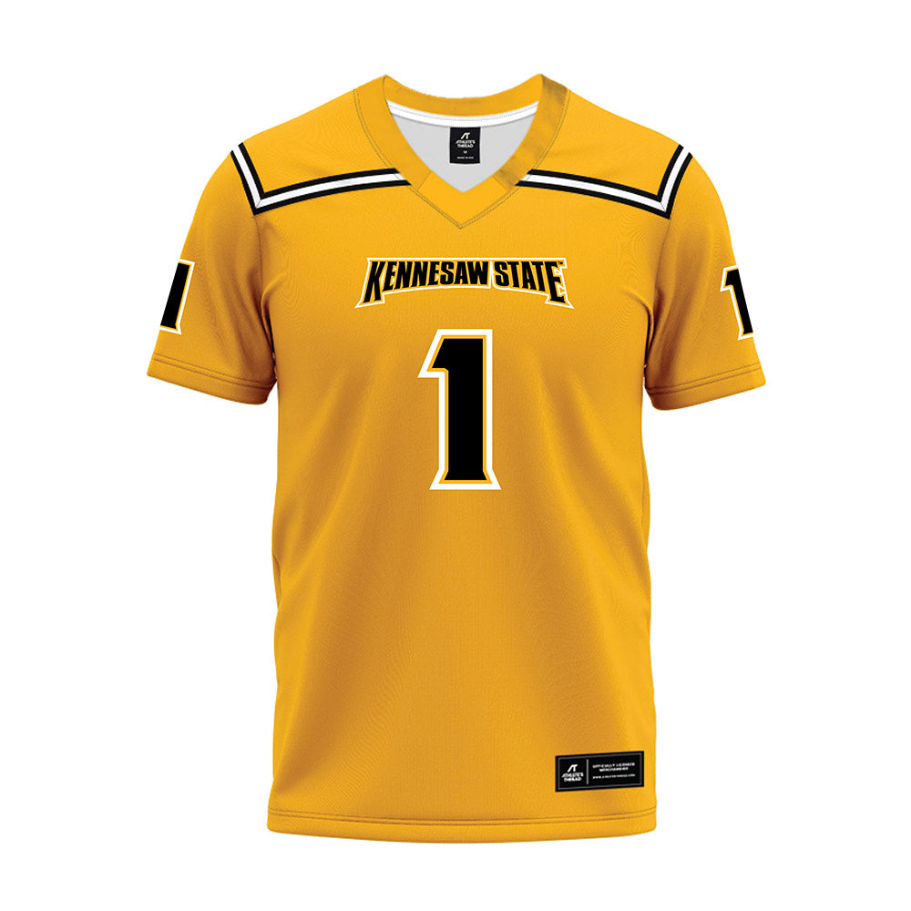 Kennesaw - NCAA Football : JeRico Washington Jr - Gold Premium Football Jersey-0