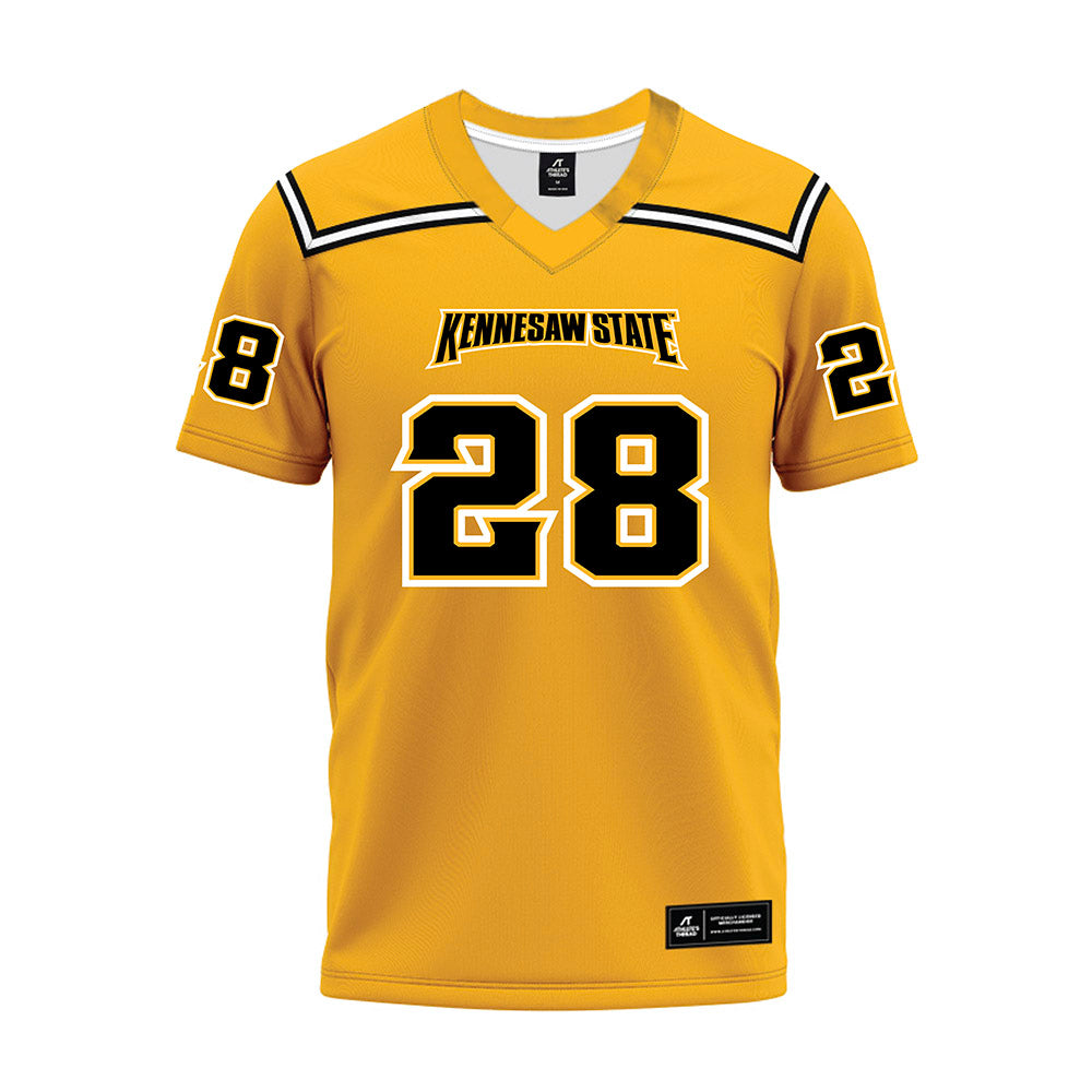 Kennesaw - NCAA Football : Kayden Miller - Gold Premium Football Jersey-0