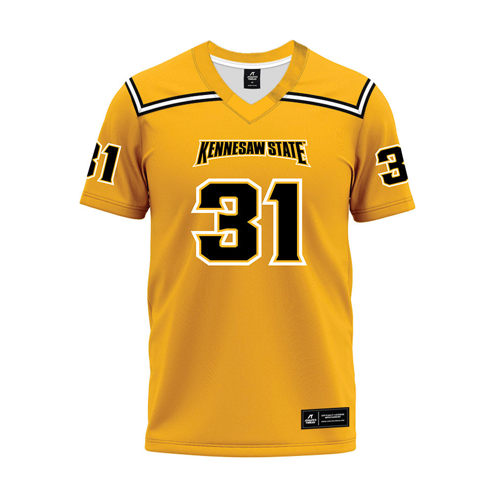 Kennesaw - NCAA Football : Nacari Johnson - Gold Premium Football Jersey-0