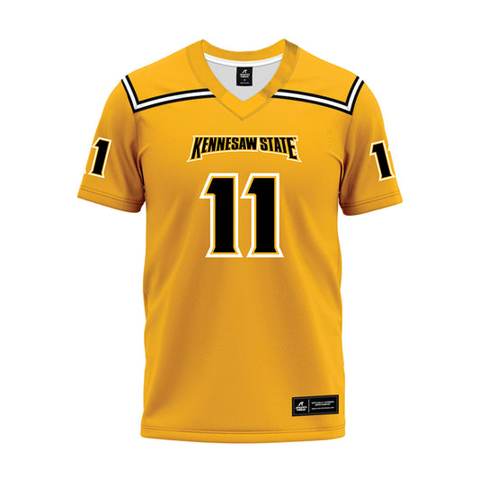 Kennesaw - NCAA Football : Preston Clemmer - Gold Premium Football Jersey-0