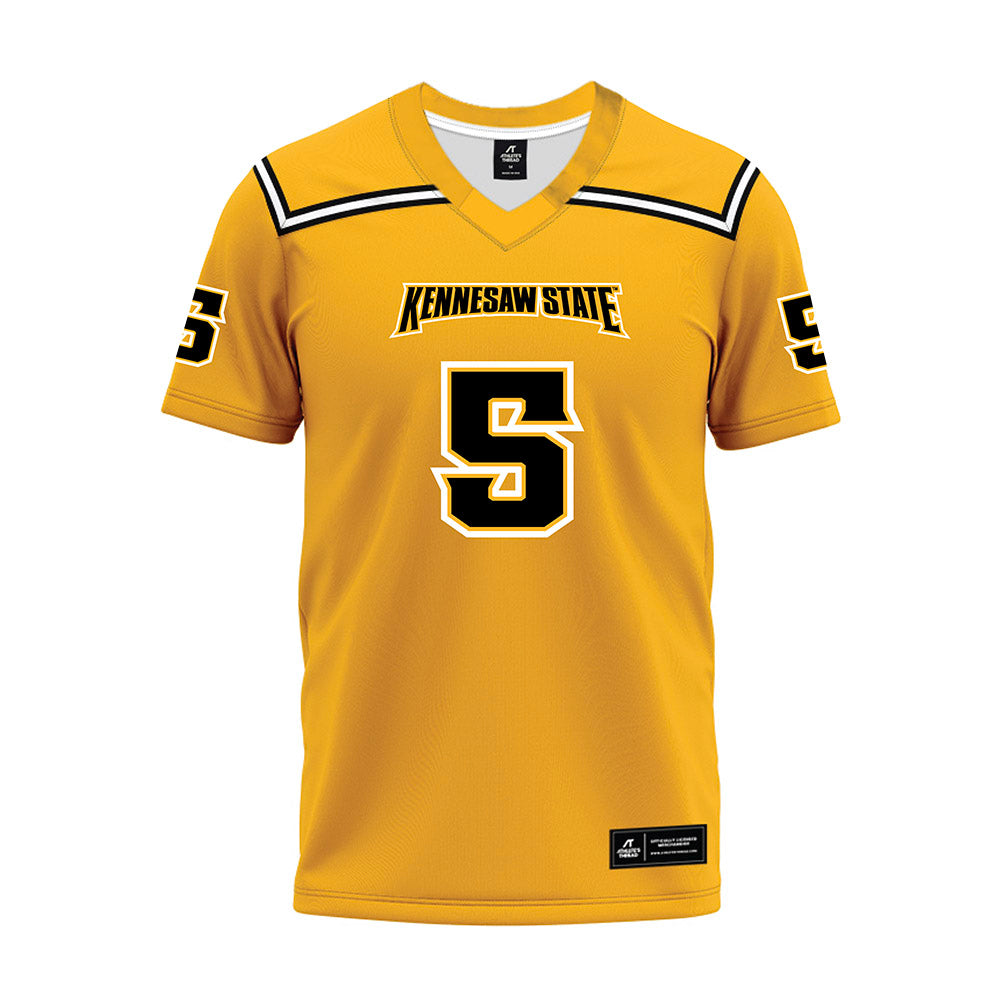 Kennesaw - NCAA Football : Blake Bohannon - Gold Premium Football Jersey-0