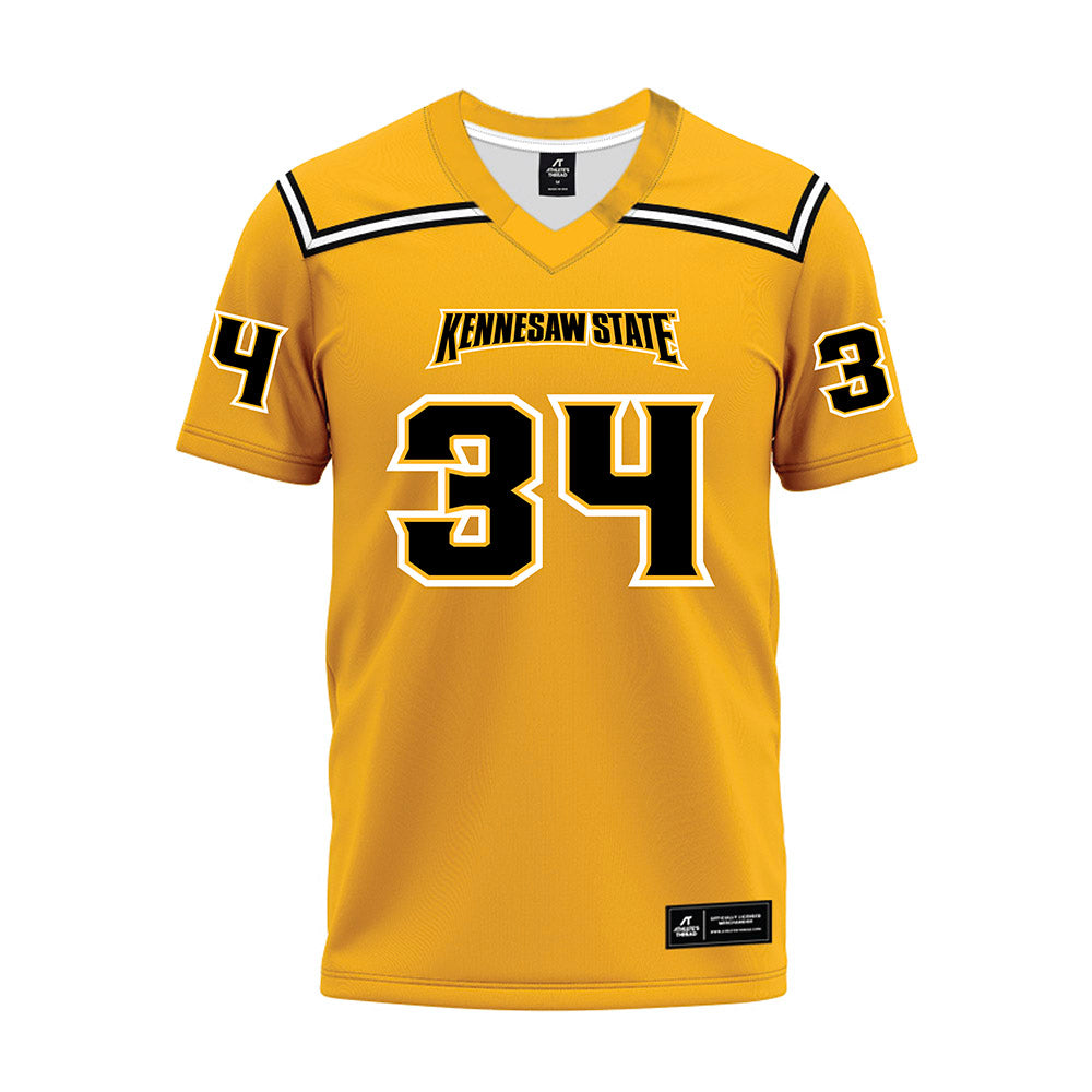 Kennesaw - NCAA Football : Brylan Noonan - Gold Premium Football Jersey-0