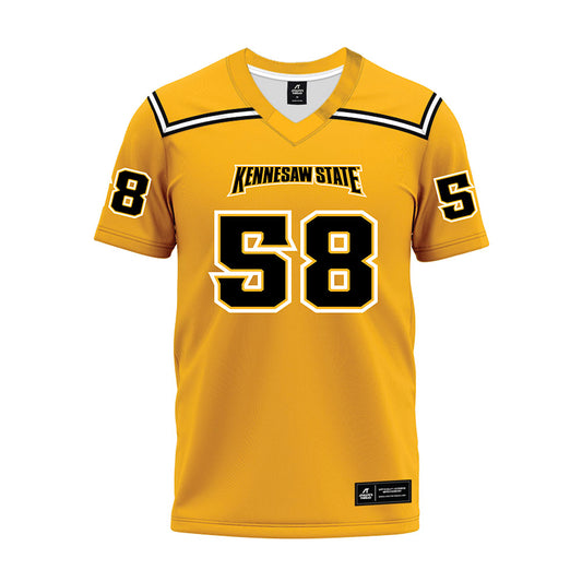 Kennesaw - NCAA Football : Mike Jones - Gold Premium Football Jersey-0