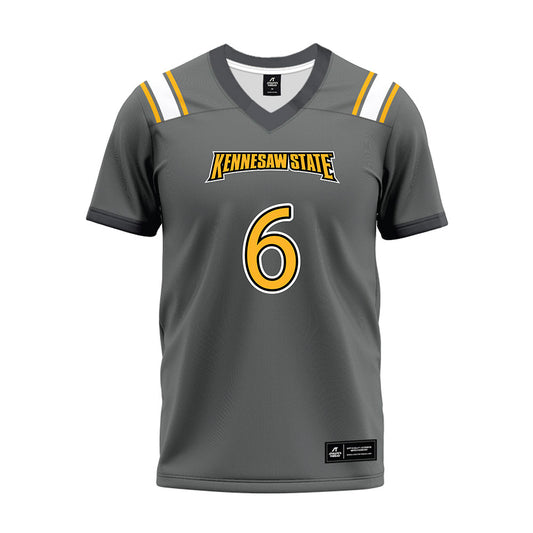 Kennesaw - NCAA Football : Christian Moss - Dark Grey Premium Football Jersey