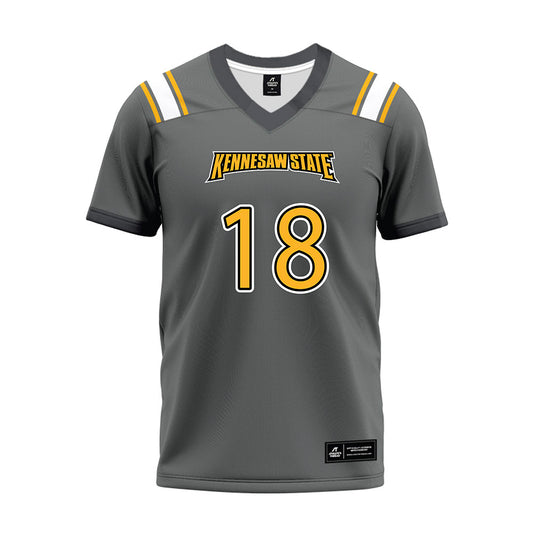 Kennesaw - NCAA Football : Clayton Coppock Jr - Dark Grey Premium Football Jersey-0
