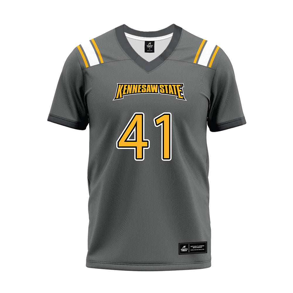 Kennesaw - NCAA Football : Byron Jackson - Dark Grey Premium Football Jersey-0