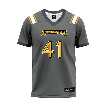 Kennesaw - NCAA Football : Byron Jackson - Dark Grey Premium Football Jersey-0