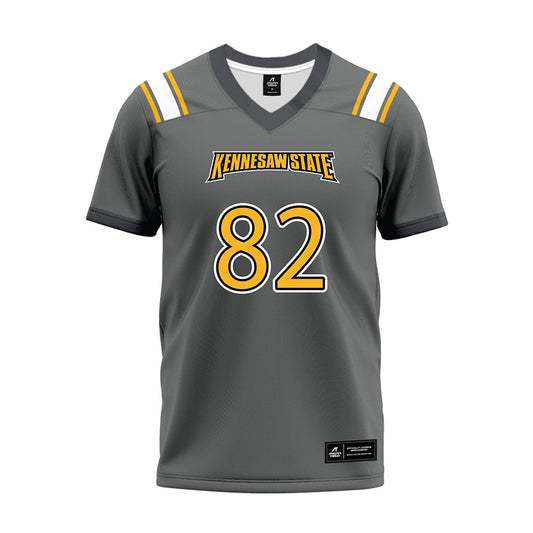 Kennesaw - NCAA Football : Christian Bishop - Dark Grey Premium Football Jersey-0