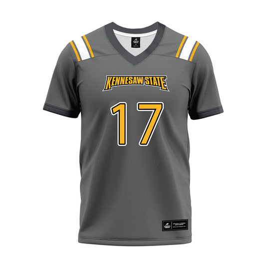 Kennesaw - NCAA Football : Gerard Bullock Jr. - Dark Grey Premium Football Jersey-0