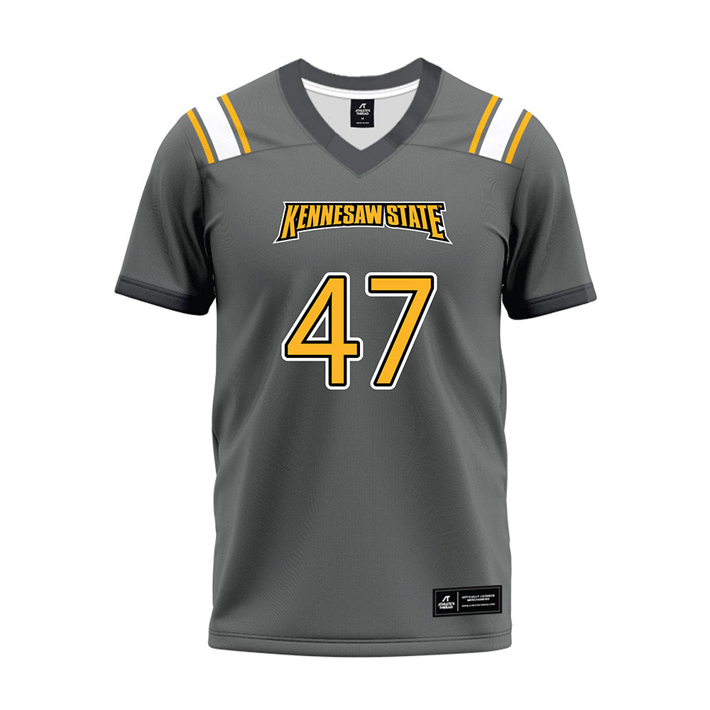 Kennesaw - NCAA Football : Deldrick Franklin - Dark Grey Premium Football Jersey-0