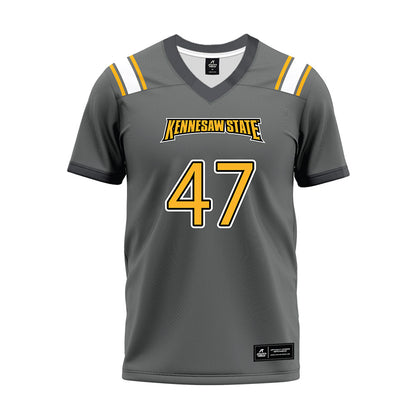 Kennesaw - NCAA Football : Deldrick Franklin - Dark Grey Premium Football Jersey-0