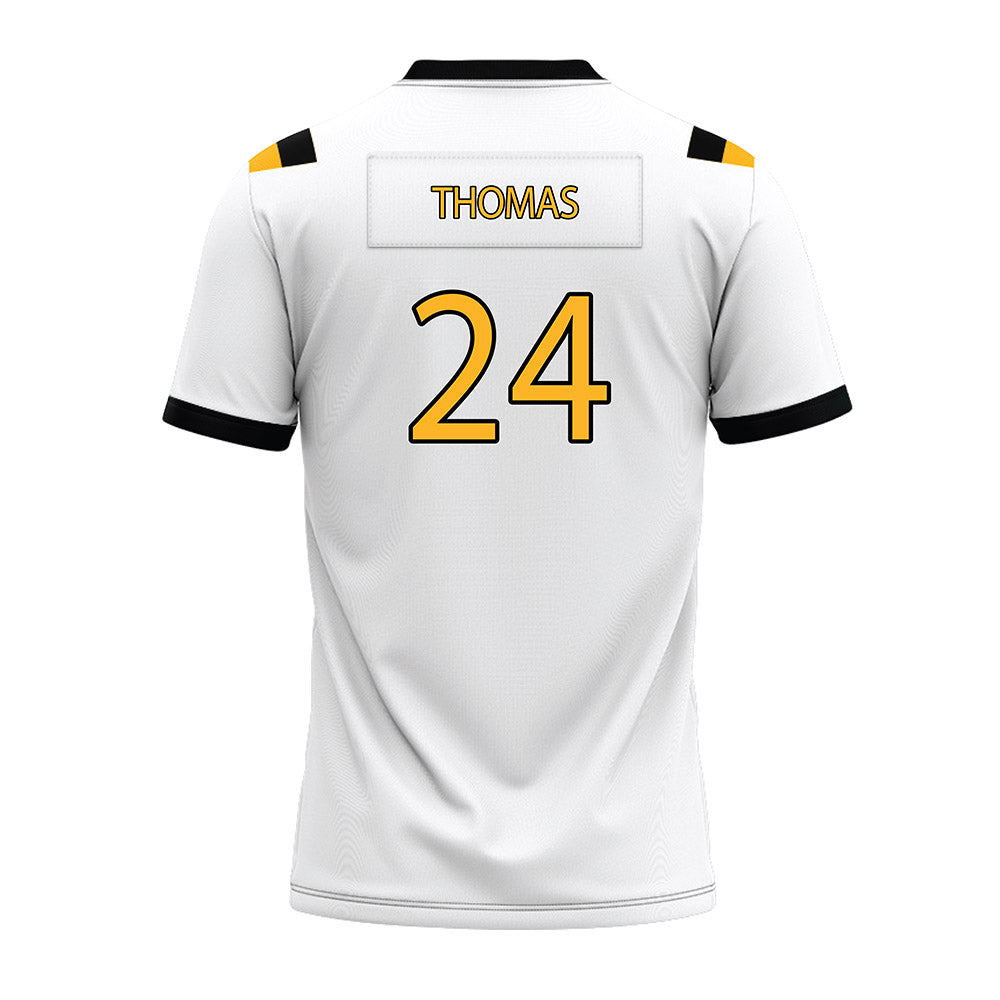 Kennesaw - NCAA Football : Isaiah Thomas - White Premium Football Jersey-1