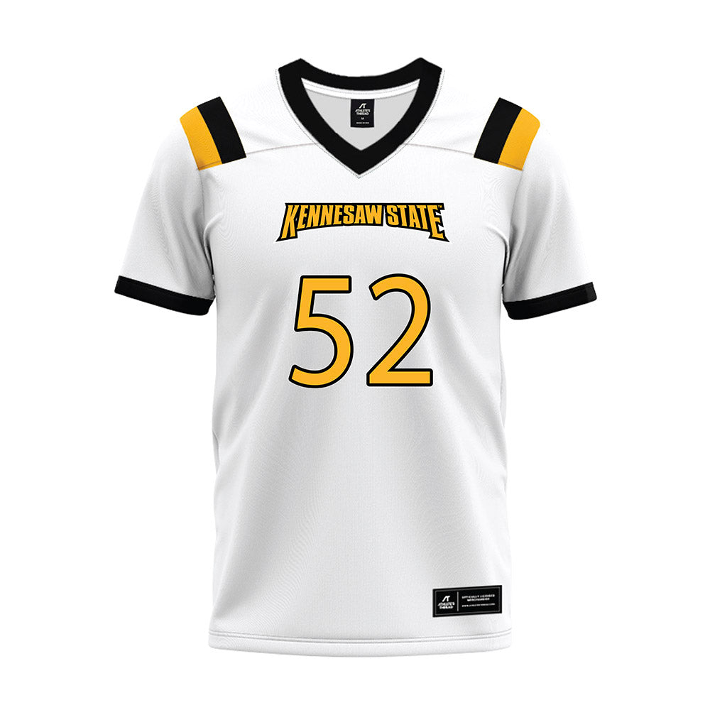 Kennesaw - NCAA Football : Havik Pettigrew - White Premium Football Jersey-0