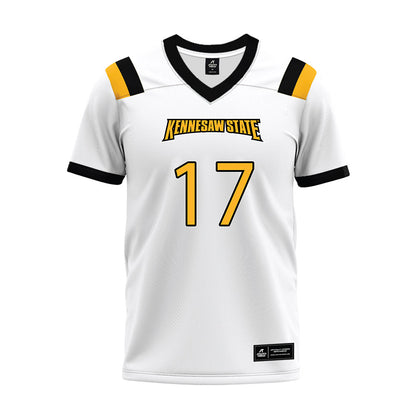 Kennesaw - NCAA Football : Gerard Bullock Jr. - White Premium Football Jersey-0