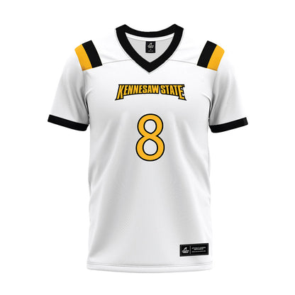 Kennesaw - NCAA Football : Tykeem Wallace - White Premium Football Jersey-0