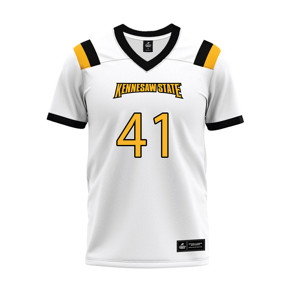 Kennesaw - NCAA Football : Byron Jackson - White Premium Football Jersey-0