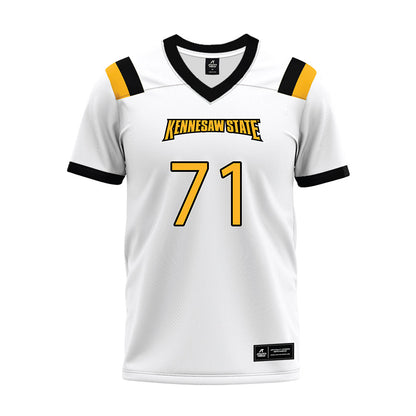 Kennesaw - NCAA Football : ZaMario Woodgett - White Premium Football Jersey-0