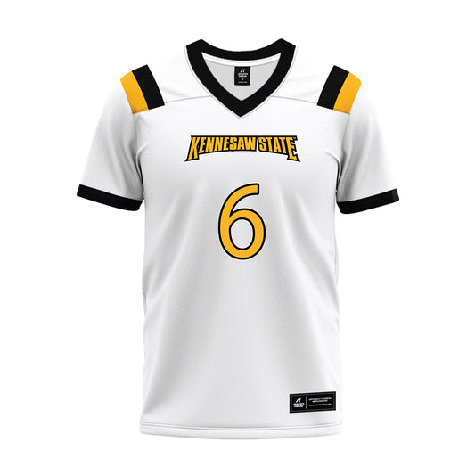 Kennesaw - NCAA Football : Christian Moss - White Premium Football Jersey