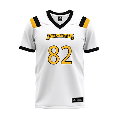 Kennesaw - NCAA Football : Christian Bishop - White Premium Football Jersey-0