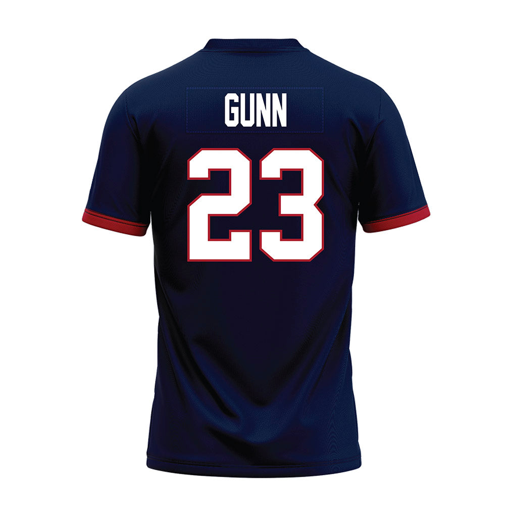 Liberty - NCAA Football : Myke Gunn - Navy Premium Football Jersey-1