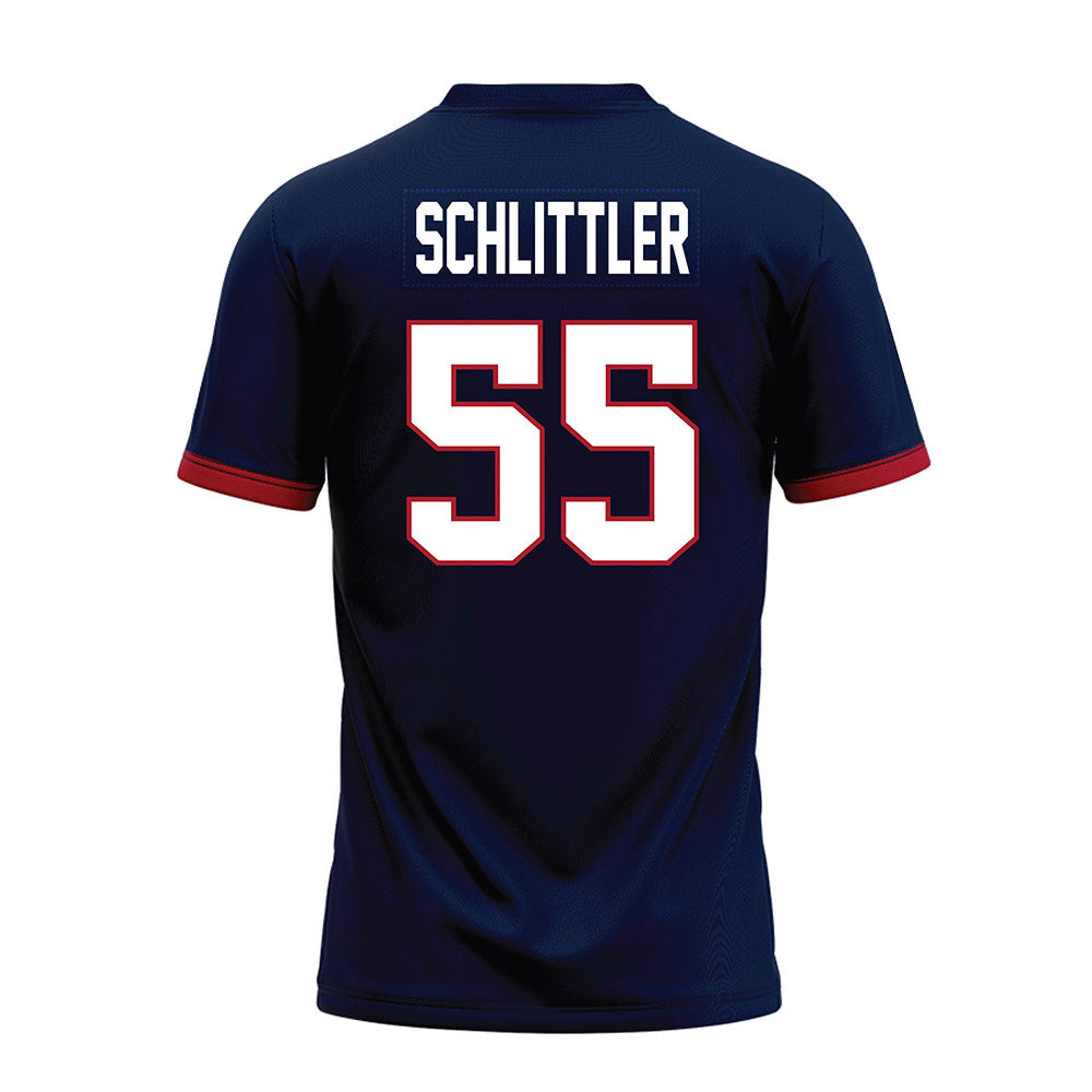 Liberty - NCAA Football : Brendan Schlittler - Navy Premium Football Jersey