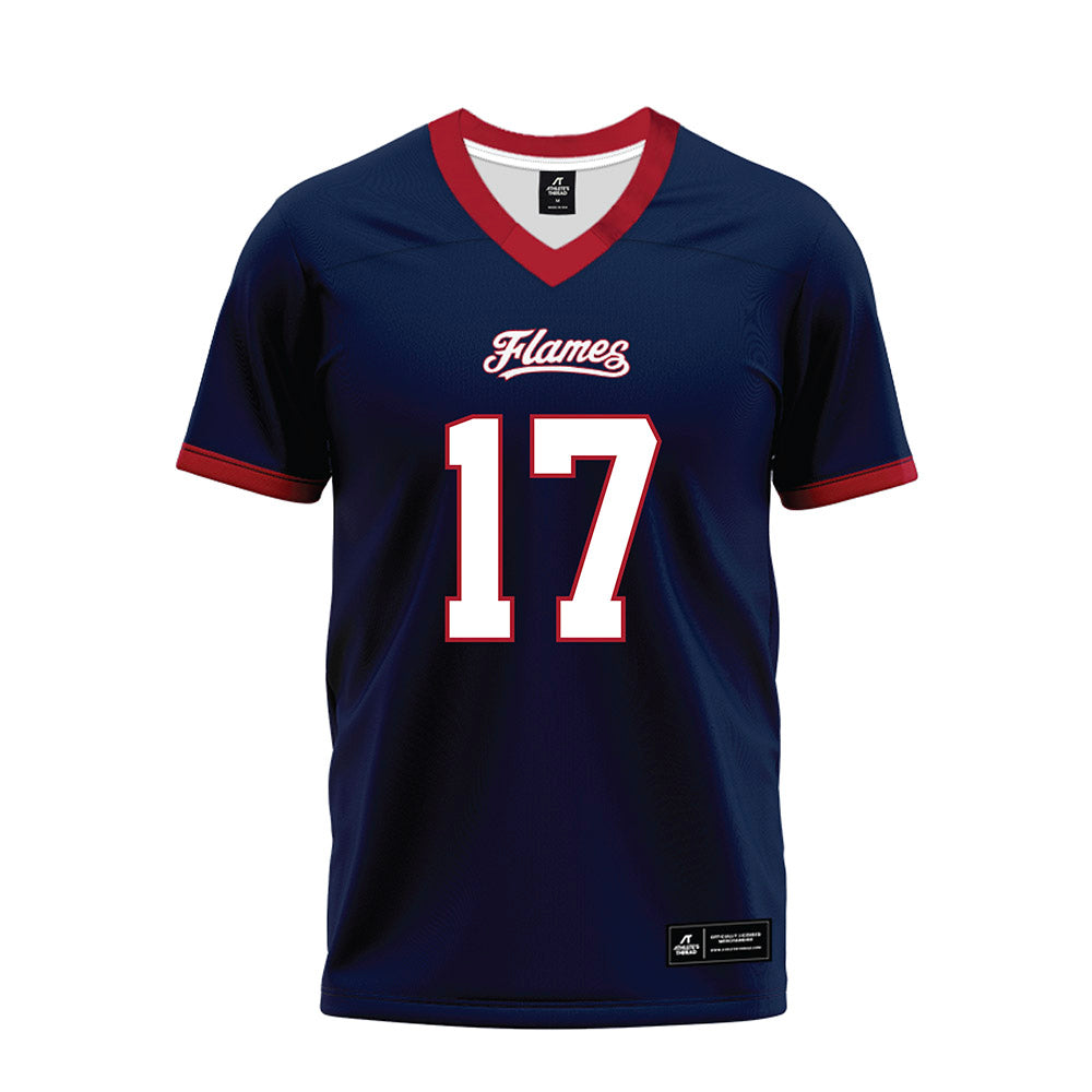 Liberty - NCAA Football : Bo Burklow Jr. - Navy Premium Football Jersey-0