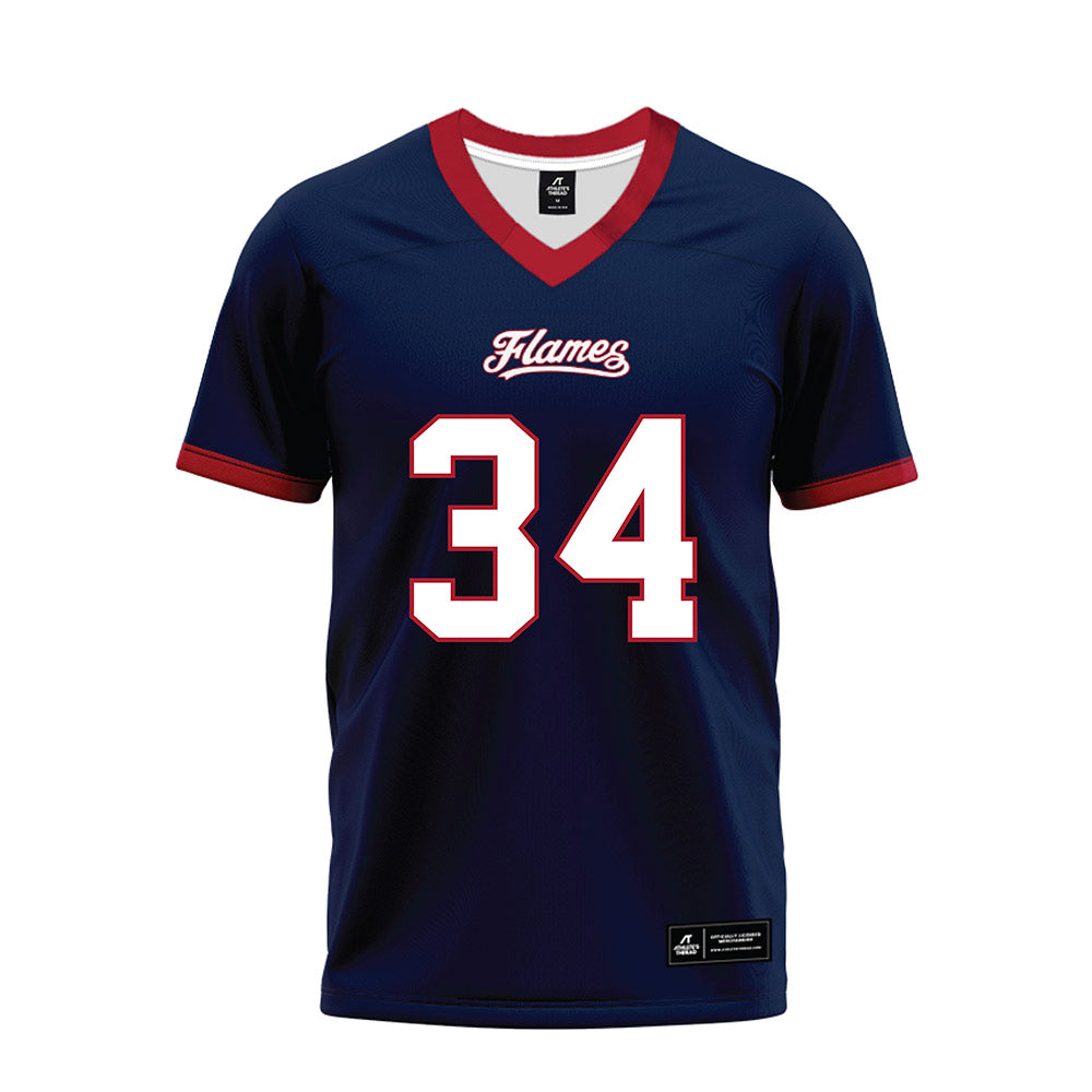 Liberty - NCAA Football : Seneca Moore Jr. - Navy Premium Football Jersey-0