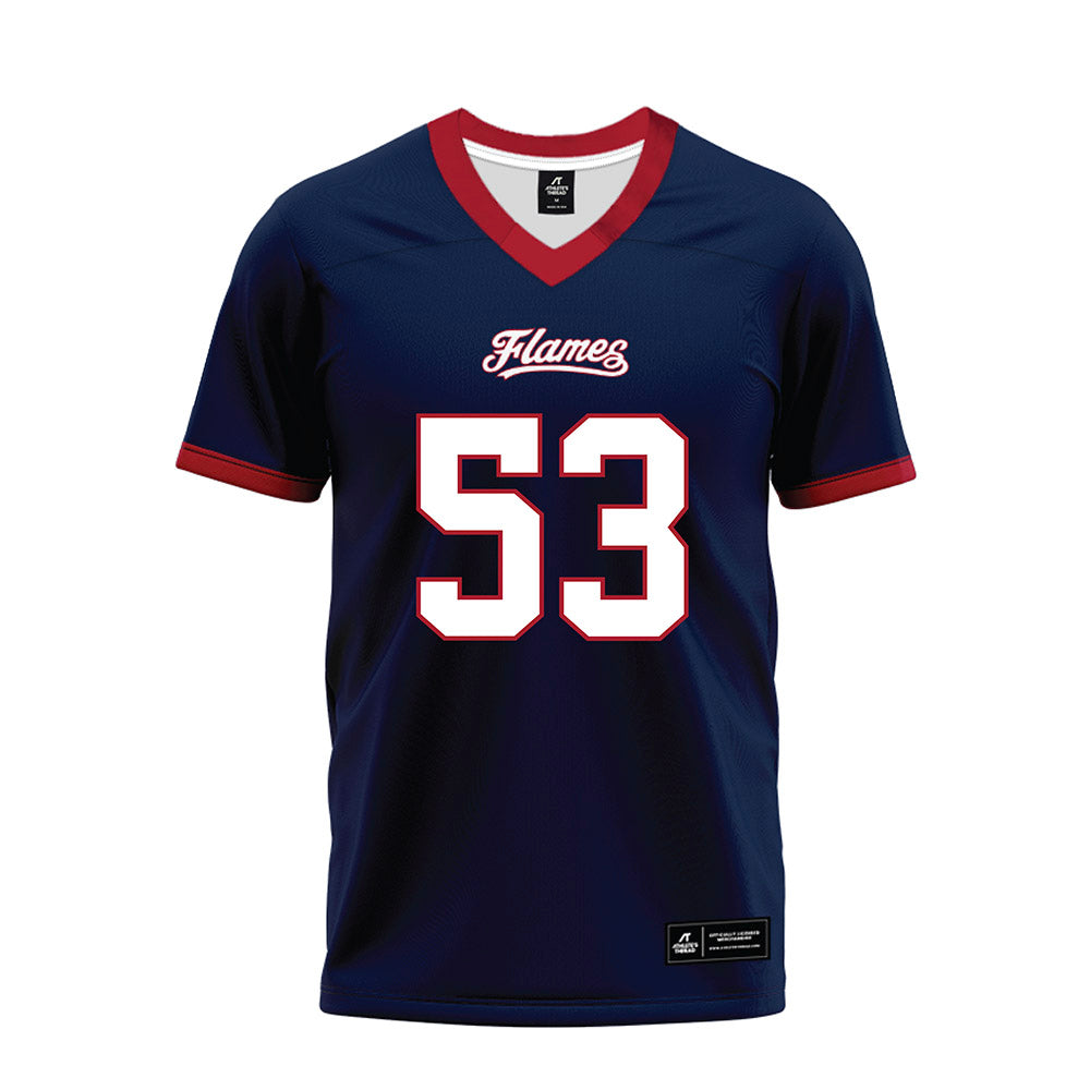 Liberty - NCAA Football : Nikodemus Tounger - Navy Premium Football Jersey-0