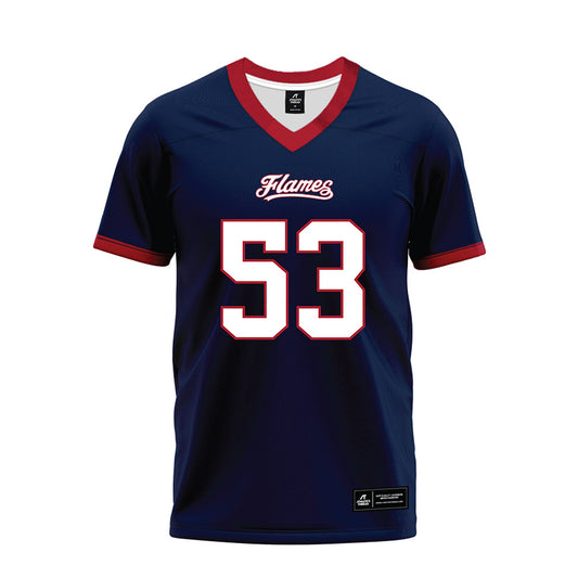 Liberty - NCAA Football : Nikodemus Tounger - Navy Premium Football Jersey-0