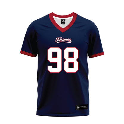Liberty - NCAA Football : Weston Woodard - Navy Premium Football Jersey-0