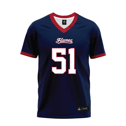 Liberty - NCAA Football : DJ Geth Jr - Navy Premium Football Jersey-0