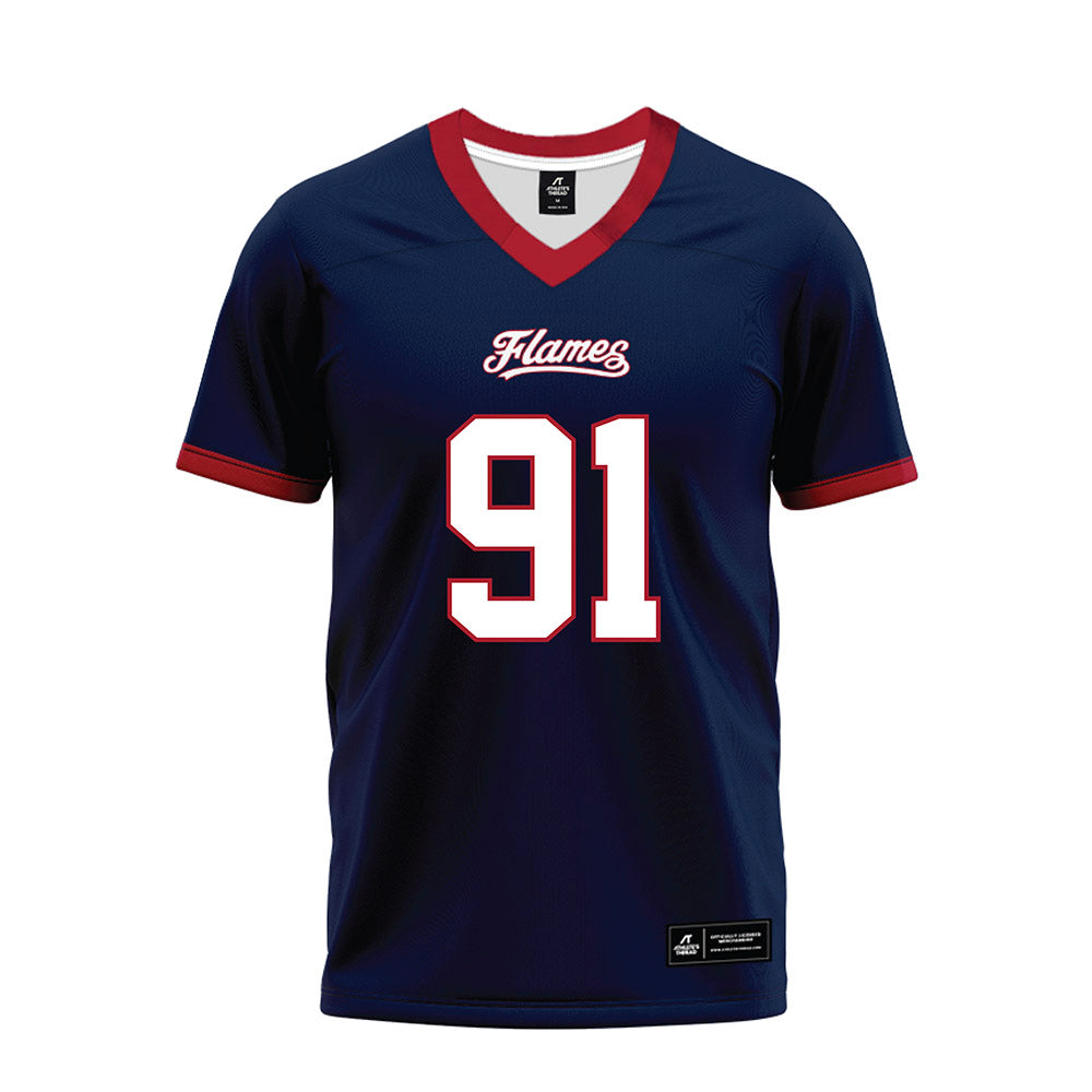 Liberty - NCAA Football : Marius Landsfeld - Navy Premium Football Jersey-0