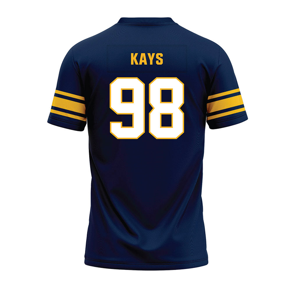 UW Eau Claire - NCAA Football : Nolan Kays - Navy Premium Football Jersey-1