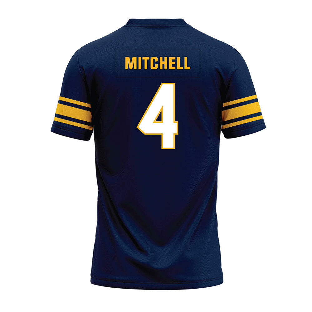 UW Eau Claire - NCAA Football : Malachi Mitchell - Navy Premium Football Jersey-1