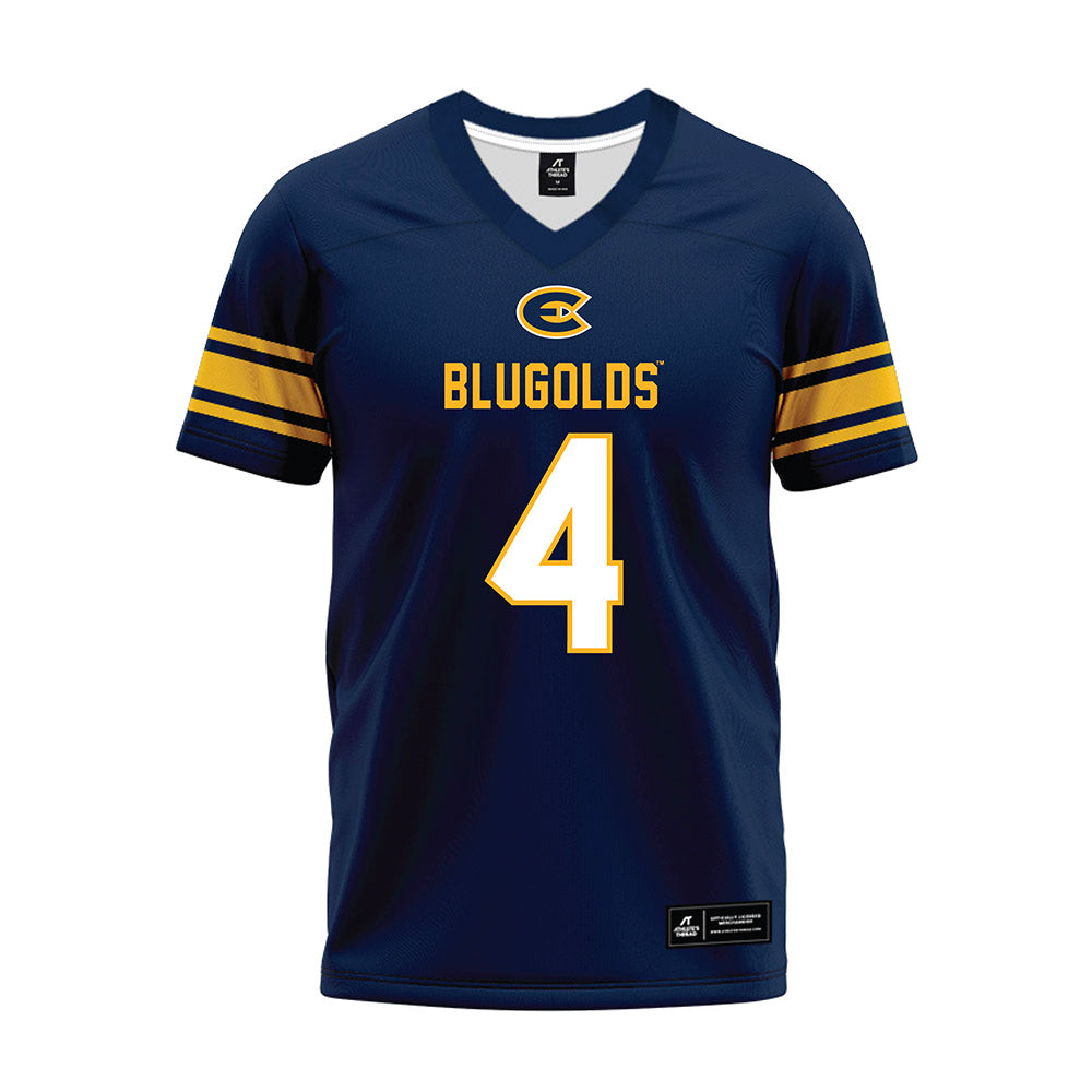 UW Eau Claire - NCAA Football : Malachi Mitchell - Navy Premium Football Jersey-0