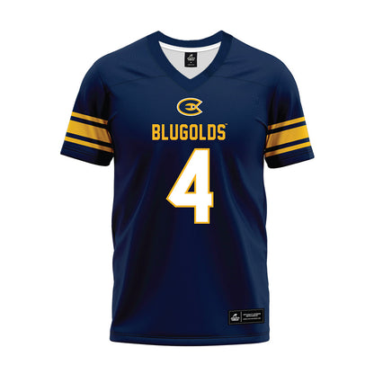UW Eau Claire - NCAA Football : Malachi Mitchell - Navy Premium Football Jersey-0