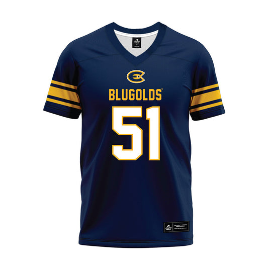 UW Eau Claire - NCAA Football : Frank Porcaro - Navy Premium Football Jersey-0