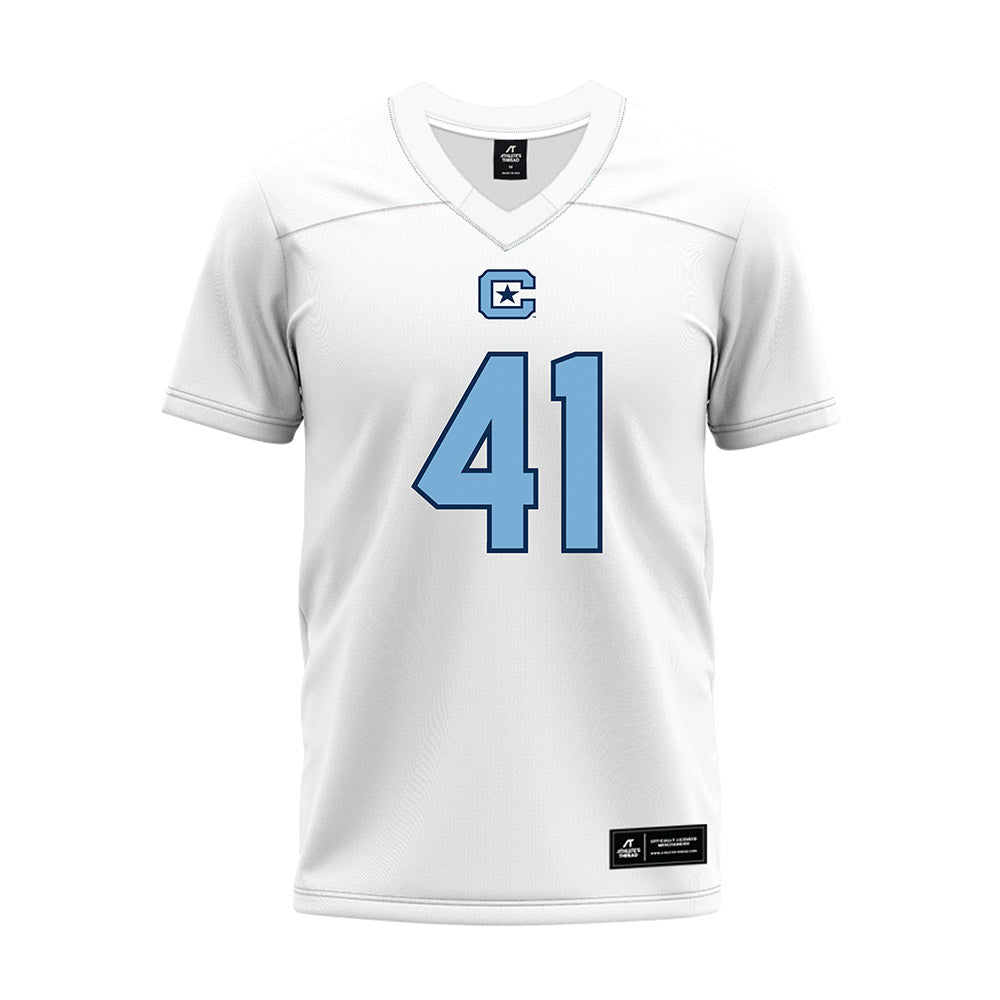 The Citadel - NCAA Football : Andy Young - White Premium Football Jersey-0