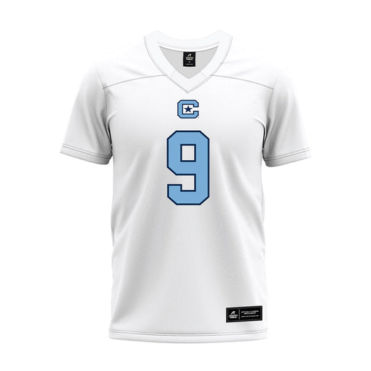 The Citadel - NCAA Football : Cobey Thompkins - White Premium Football Jersey-0