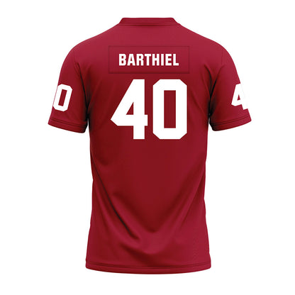 WSU - NCAA Football : Gavin Barthiel - Cardinal Premium Football Jersey-1
