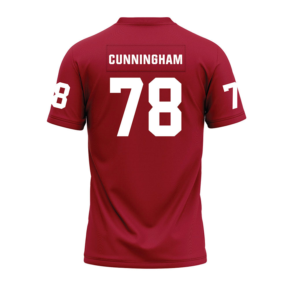 WSU - NCAA Football : Jorden Cunningham - Cardinal Premium Football Jersey-1