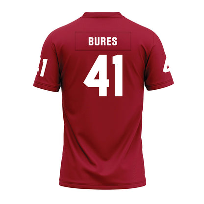 WSU - NCAA Football : Sean Bures - Cardinal Premium Football Jersey-1