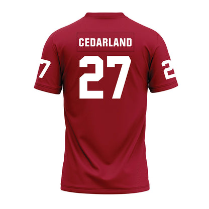 WSU - NCAA Football : Hudson Cedarland - Cardinal Premium Football Jersey