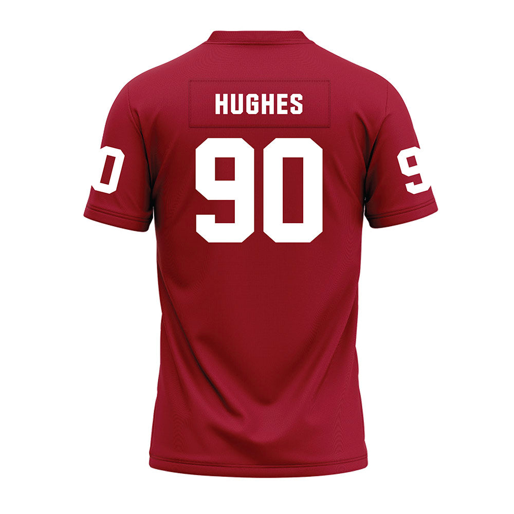 WSU - NCAA Football : Michael Hughes - Cardinal Premium Football Jersey