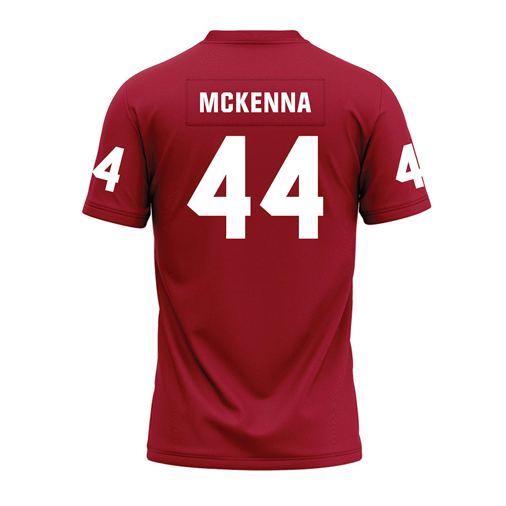WSU - NCAA Football : Parker McKenna - Cardinal Premium Football Jersey-1