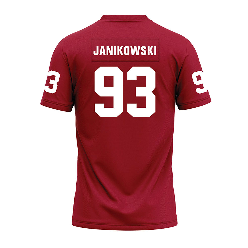 WSU - NCAA Football : Jack Janikowski - Cardinal Premium Football Jersey-1