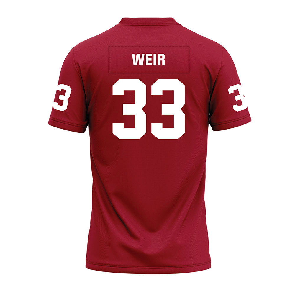 WSU - NCAA Football : Cameron Weir - Cardinal Premium Football Jersey-1