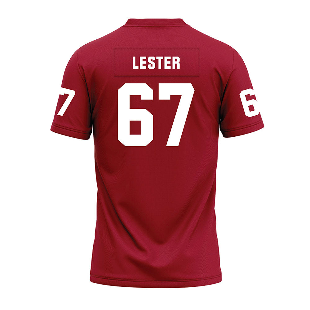 WSU - NCAA Football : Jonny Lester - Cardinal Premium Football Jersey-1